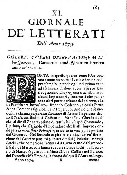 Il giornale de letterati