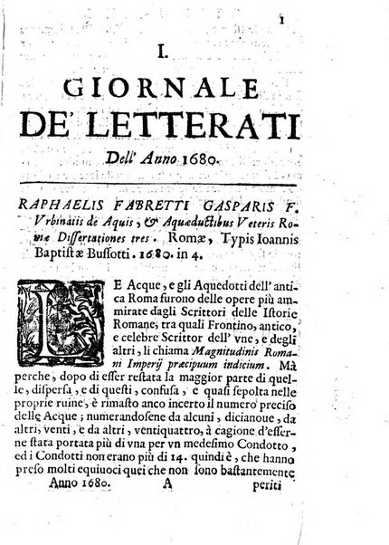 Il giornale de letterati