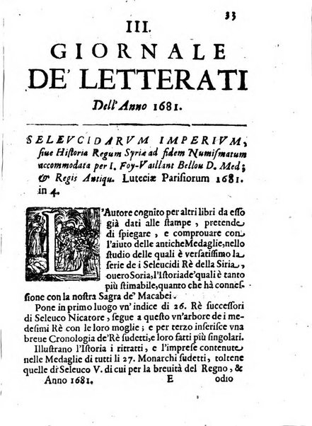 Il giornale de letterati