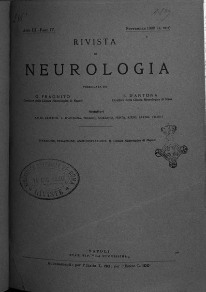 Rivista di neurologia