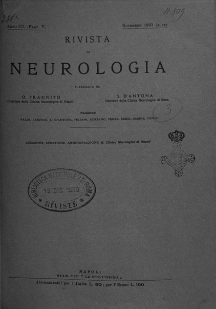 Rivista di neurologia