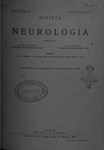 Rivista di neurologia