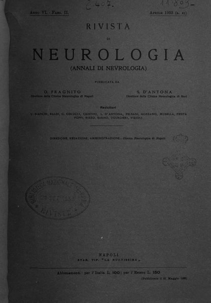 Rivista di neurologia