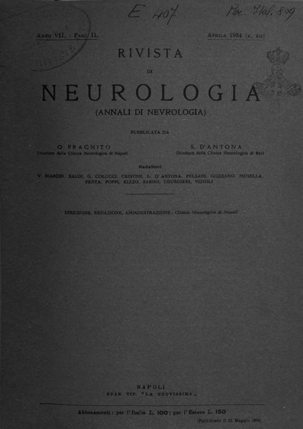 Rivista di neurologia