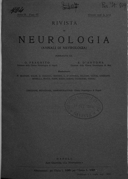 Rivista di neurologia