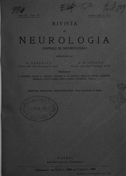 Rivista di neurologia