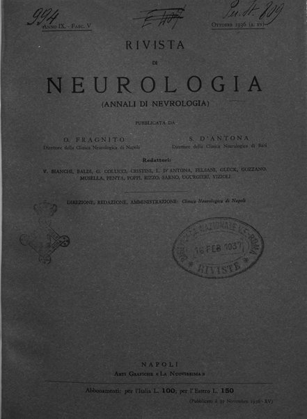 Rivista di neurologia