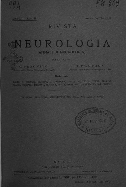 Rivista di neurologia