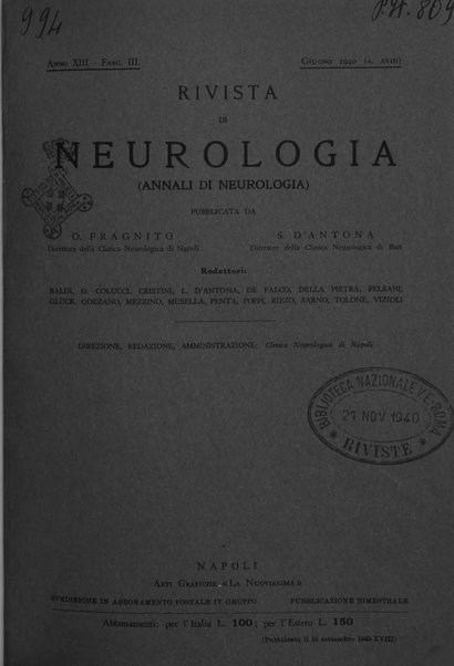 Rivista di neurologia