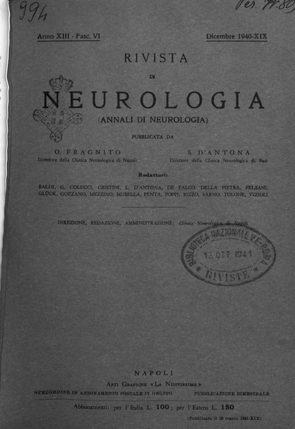 Rivista di neurologia