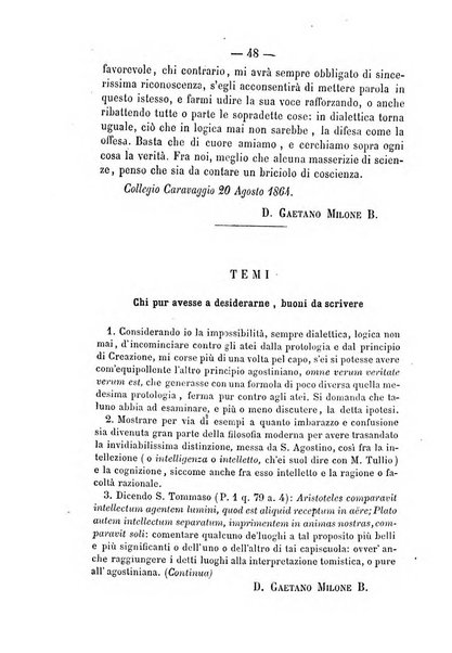 Il campo dei filosofi italiani periodico da esercitare i maestri liberamente e quel meglio che si potrà raccostarli fra loro