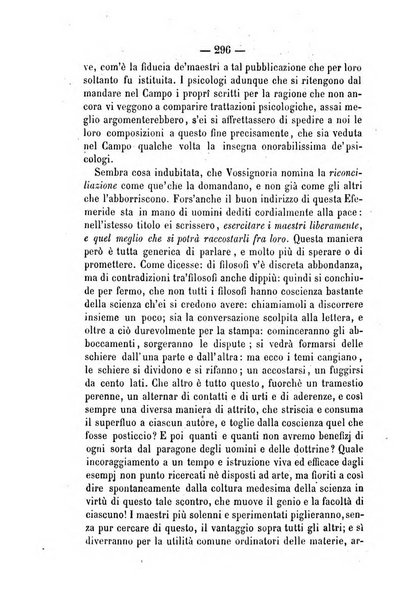 Il campo dei filosofi italiani periodico da esercitare i maestri liberamente e quel meglio che si potrà raccostarli fra loro