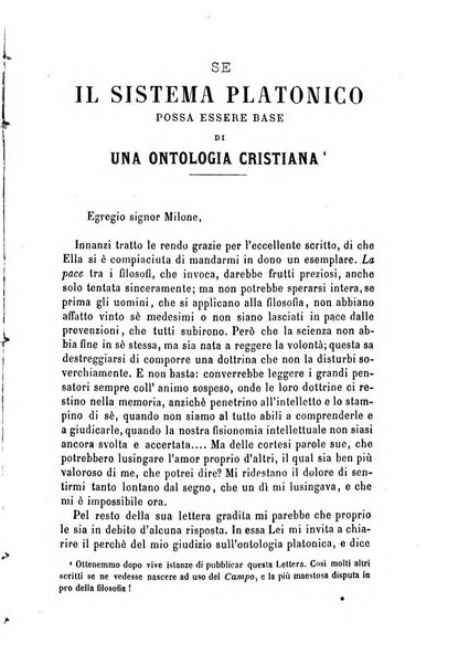 Il campo dei filosofi italiani periodico da esercitare i maestri liberamente e quel meglio che si potrà raccostarli fra loro