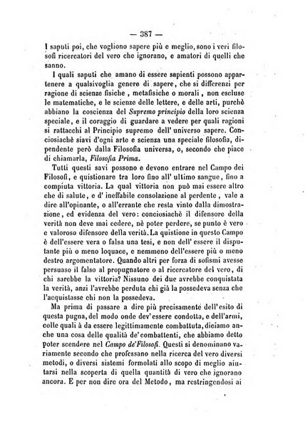 Il campo dei filosofi italiani periodico da esercitare i maestri liberamente e quel meglio che si potrà raccostarli fra loro