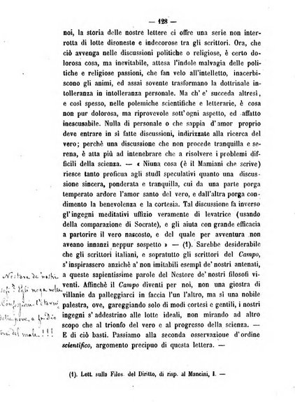 Il campo dei filosofi italiani periodico da esercitare i maestri liberamente e quel meglio che si potrà raccostarli fra loro