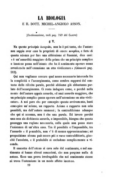 Il campo dei filosofi italiani periodico da esercitare i maestri liberamente e quel meglio che si potrà raccostarli fra loro