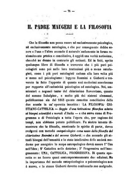 Il campo dei filosofi italiani periodico da esercitare i maestri liberamente e quel meglio che si potrà raccostarli fra loro