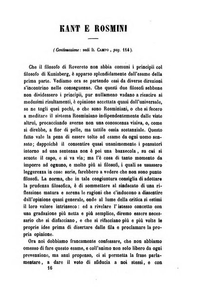 Il campo dei filosofi italiani periodico da esercitare i maestri liberamente e quel meglio che si potrà raccostarli fra loro