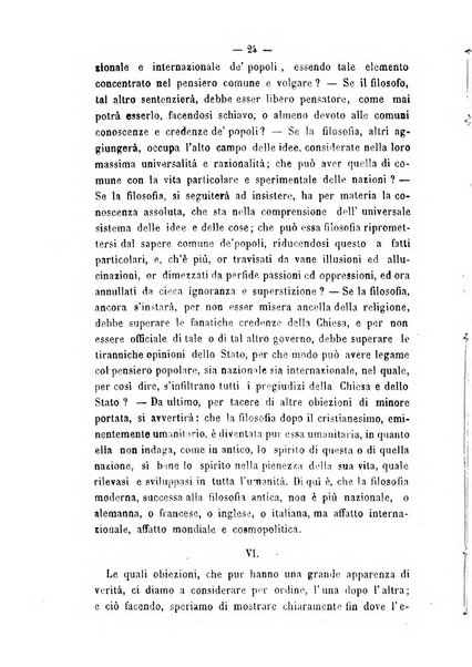 Il campo dei filosofi italiani periodico da esercitare i maestri liberamente e quel meglio che si potrà raccostarli fra loro