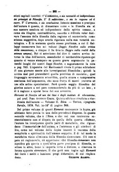 Il campo dei filosofi italiani periodico da esercitare i maestri liberamente e quel meglio che si potrà raccostarli fra loro