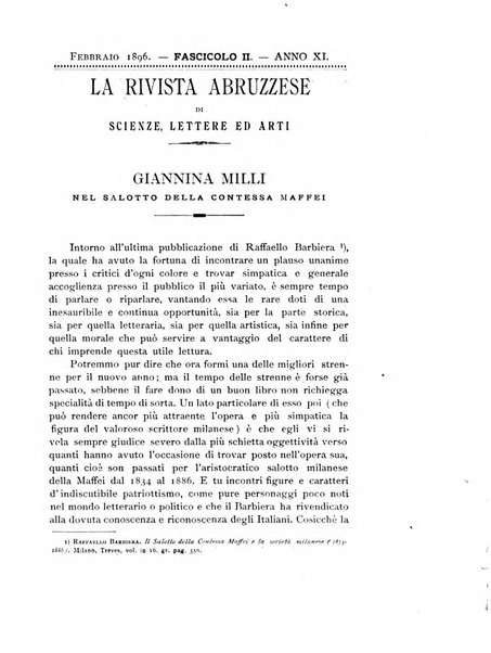 La rivista abruzzese di scienze, lettere ed arti