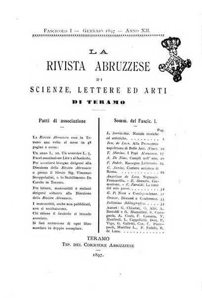 La rivista abruzzese di scienze, lettere ed arti