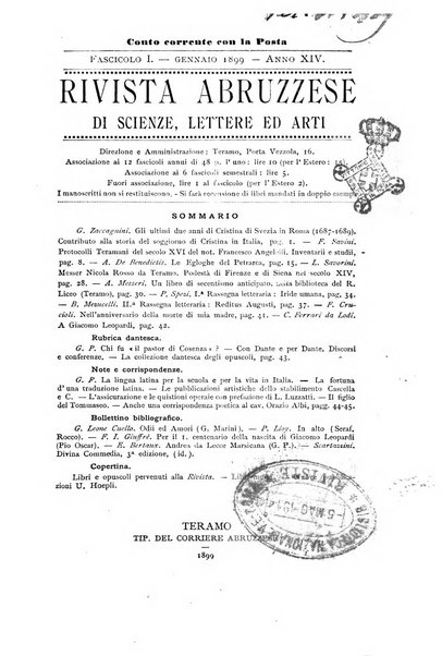 La rivista abruzzese di scienze, lettere ed arti