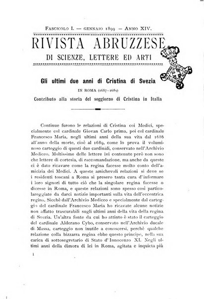 La rivista abruzzese di scienze, lettere ed arti