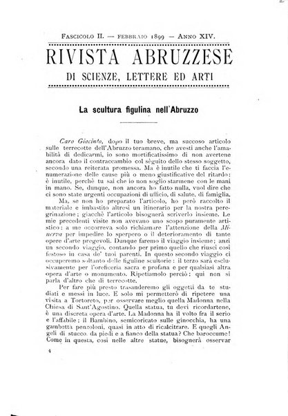 La rivista abruzzese di scienze, lettere ed arti