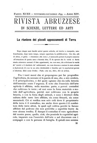 La rivista abruzzese di scienze, lettere ed arti