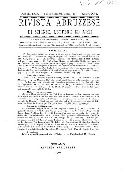 La rivista abruzzese di scienze, lettere ed arti