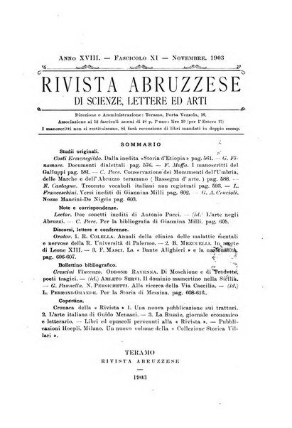 La rivista abruzzese di scienze, lettere ed arti