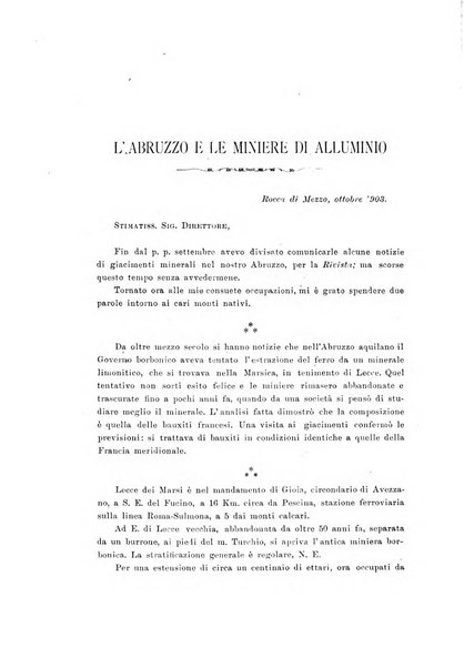 La rivista abruzzese di scienze, lettere ed arti