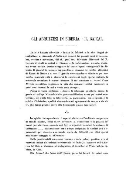 La rivista abruzzese di scienze, lettere ed arti