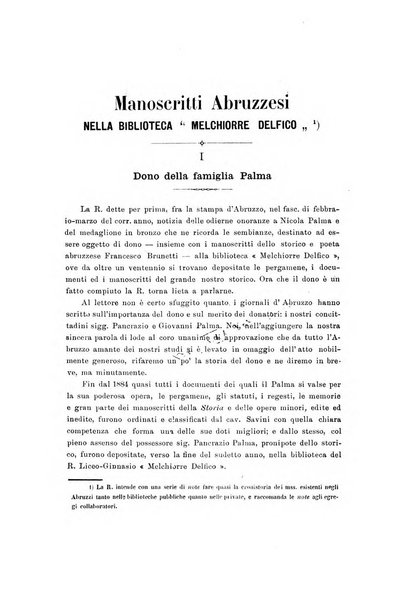 La rivista abruzzese di scienze, lettere ed arti