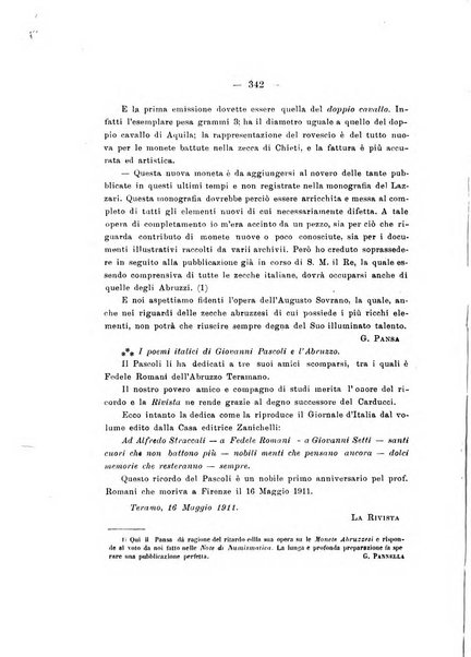 La rivista abruzzese di scienze, lettere ed arti