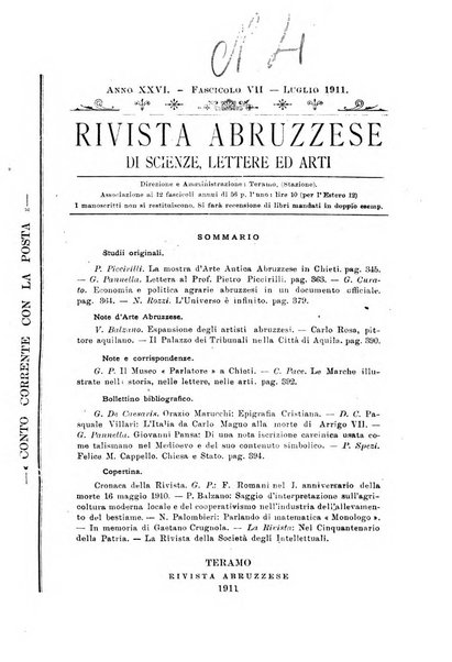 La rivista abruzzese di scienze, lettere ed arti