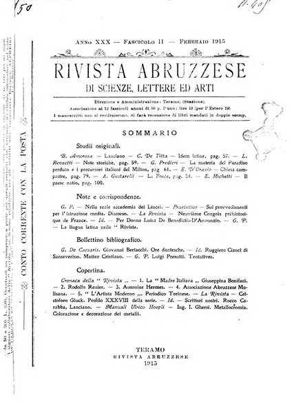 La rivista abruzzese di scienze, lettere ed arti