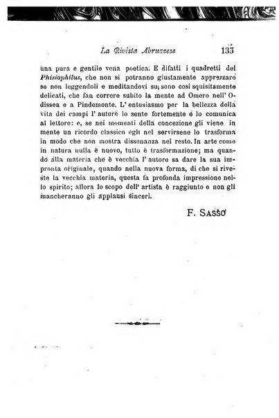 La rivista abruzzese di scienze e lettere