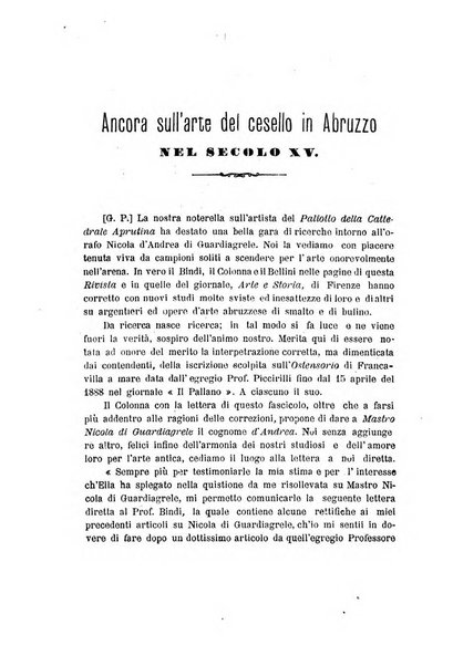 La rivista abruzzese di scienze e lettere