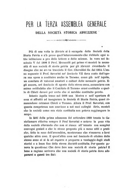 La rivista abruzzese di scienze e lettere