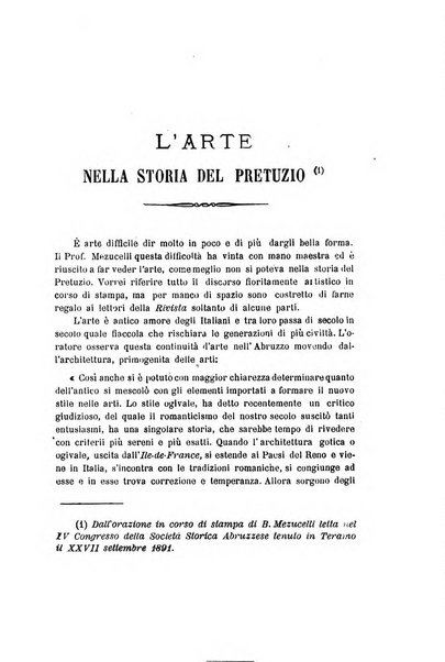 La rivista abruzzese di scienze e lettere