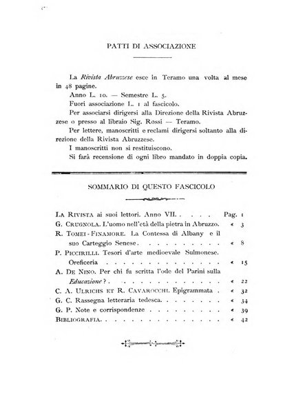 La rivista abruzzese di scienze e lettere