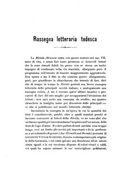 La rivista abruzzese di scienze e lettere