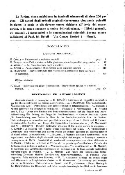 L'ospedale psichiatrico rivista di psichiatria, neurologia e scienze affini