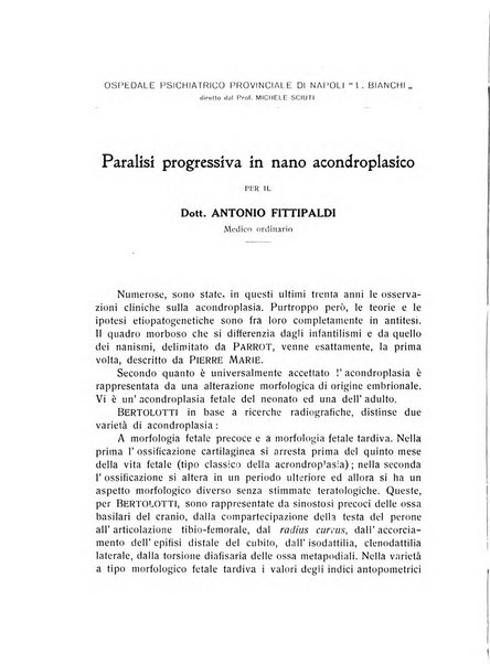 L'ospedale psichiatrico rivista di psichiatria, neurologia e scienze affini