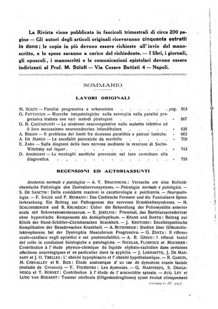 L'ospedale psichiatrico rivista di psichiatria, neurologia e scienze affini