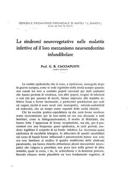 L'ospedale psichiatrico rivista di psichiatria, neurologia e scienze affini