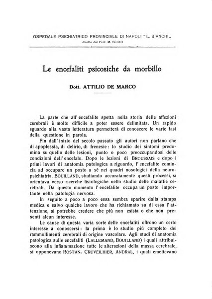 L'ospedale psichiatrico rivista di psichiatria, neurologia e scienze affini