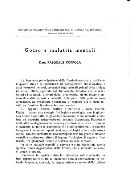 L'ospedale psichiatrico rivista di psichiatria, neurologia e scienze affini